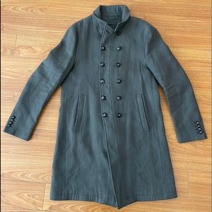 John Varvatos Double breasted Colonial style soft coat.